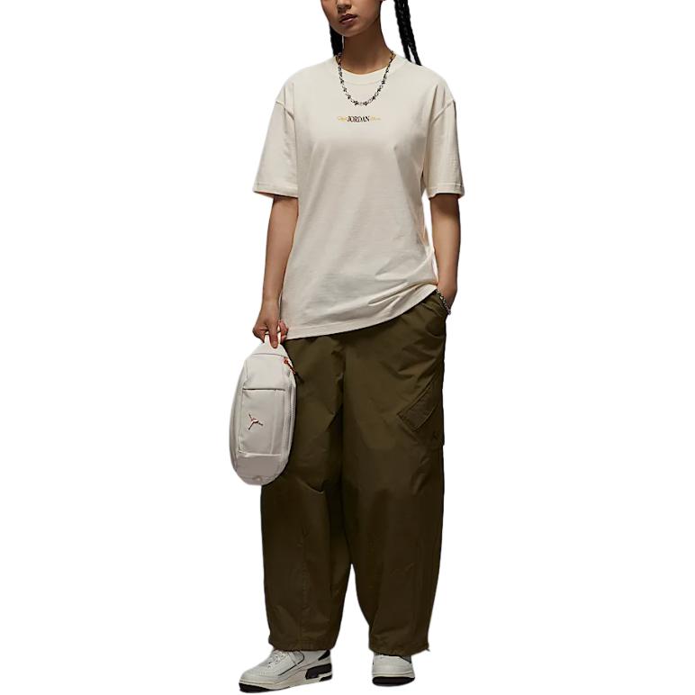 Jordan SS25 Drop Shoulder Sleeve T Shirt Women's Sail White IF0380-133
