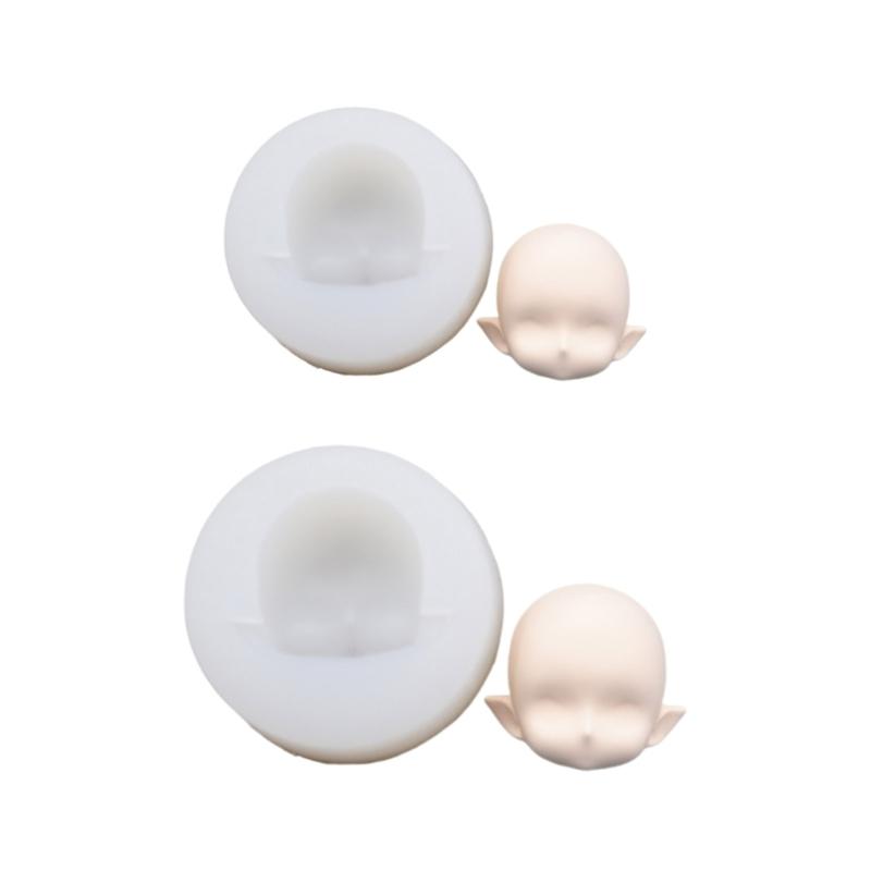 BJD Форма для лица человека OB11 Мягкая керамика Q-версия Счастливые закрытые глаза Сверхлегкая глина Мастика Силиконовая форма 4.5см 6см