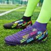 Футбольные бутсы 31-48, мужские крупногабаритные футбольные бутсы с высоким берцем, противоскользящие бутсы с длинными ногтями, TPR, искусственный капитан, молодежные футбольные бутсы на открытом воздухе