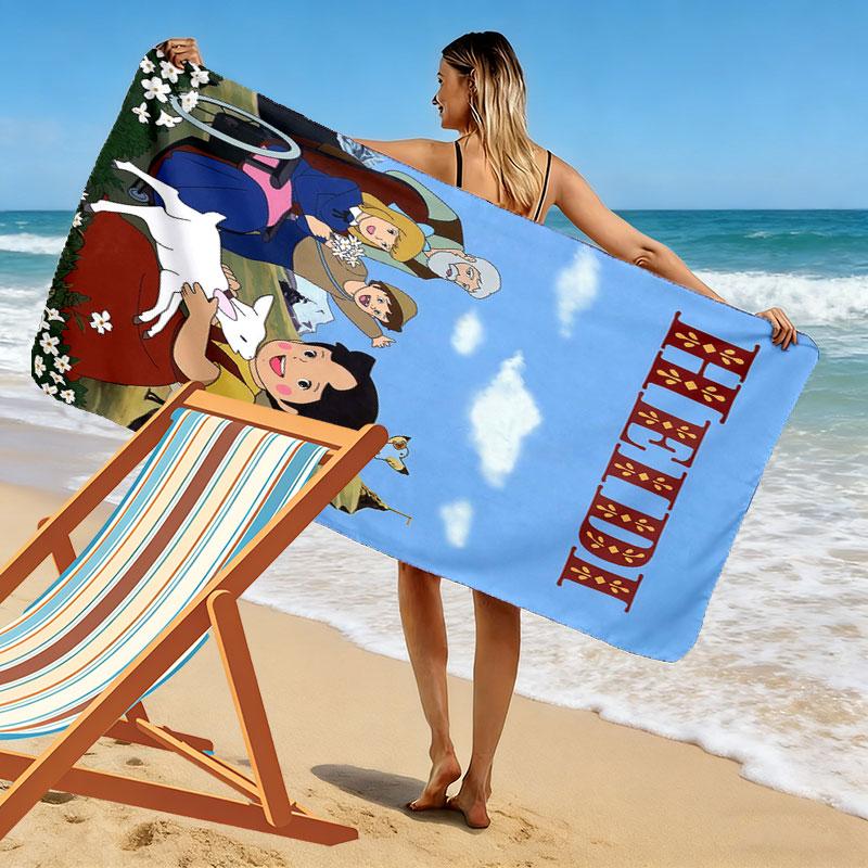 Heidi Beach Towel, Large Soft Quick Dry Towel for Beach Camping Swimming