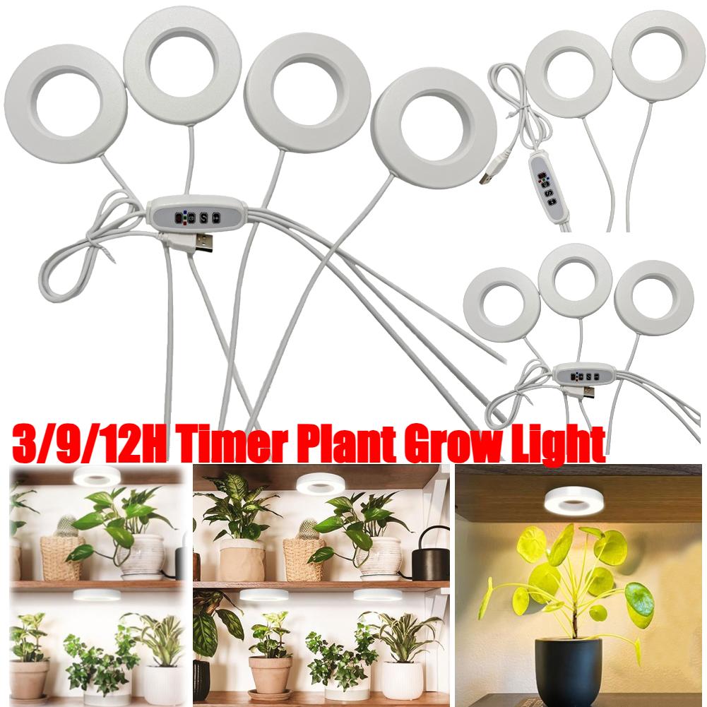 LED Plant Grow Lamp 1 Dimmable Levels Flower Grow Lamp Height Adjustable Under Cabinet Plant Lamp for Indoor Plants Accessories