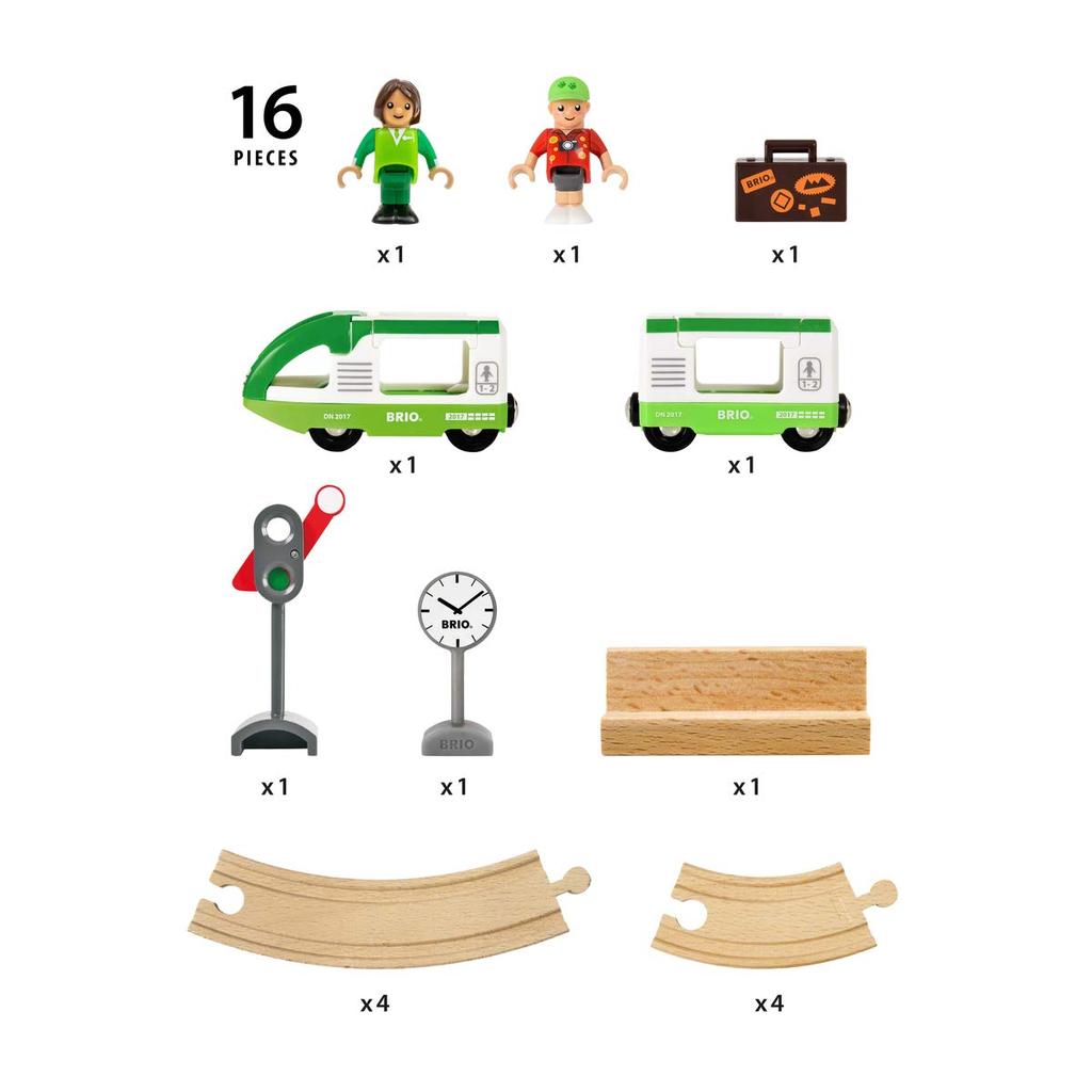 BRIO Train Starter Set 33847, for Ages 3 and Up. [Toy, Wooden Toy, Wooden Rail, Rail Set, Gift (Birthday/Christmas)]