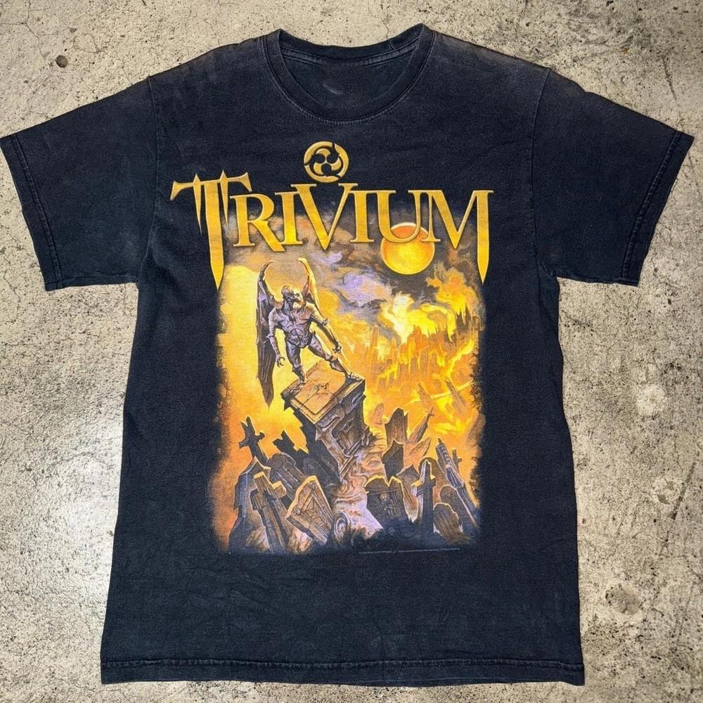 Винтажная футболка Trivium Band Ember to Inferno Черная S-5XL Ту495 Унисекс