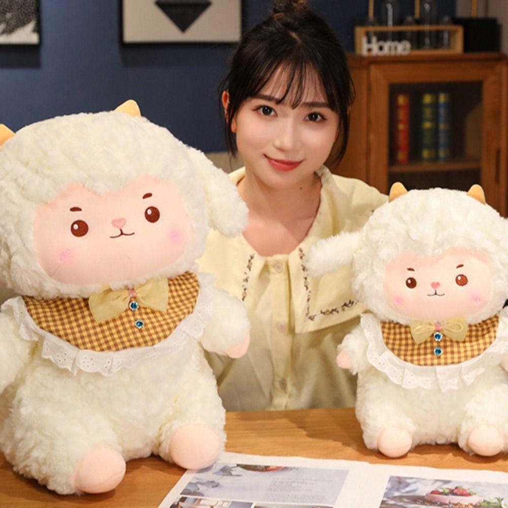 Симуляция Ягненок Плюшевая Игрушка Мультяшное Животное Пушистая Кукла Овечка Плюшевая Кукла Подарок на День Рождения