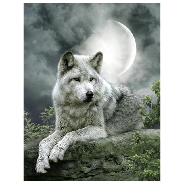 Diy 5d Diamond Painting Wolf Diamond Embroidery Animals Pattern Picture Cross Stitch