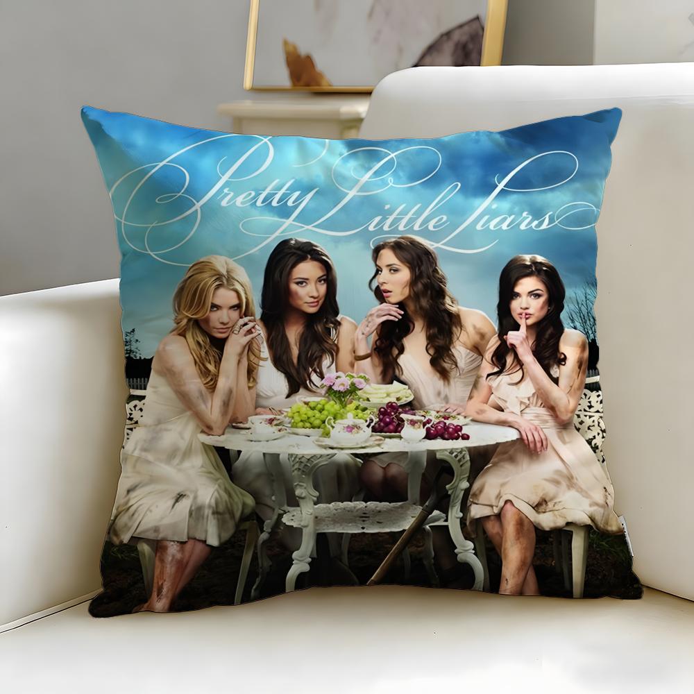 Trendy Ppretty Little Liarses Cushion Cover Soft EasyWash Pillow Case Versatile for Couch Bed Travel and Office