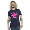 DC Comics Mens Superman Pink Hearts And Stars Logo T-Shirt