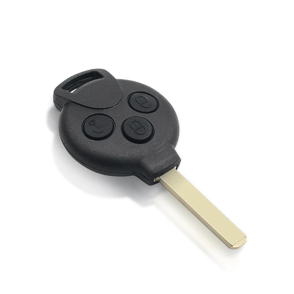KEYYOU For Mercedes Benz Smart Smart Fortwo 451 2007 2008 2009 2010 2011 2012 2013 3 Buttons ID46 Chip 433Mhz Remote Car Key