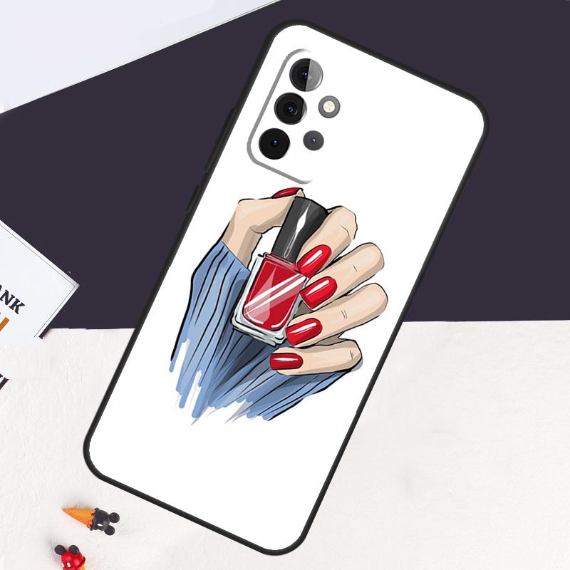 Чехол-накладка для ногтей для Samsung Galaxy A54 A34 A14 A51 A71 A50 A52S A73 A53 A33 A13 A12 A52 A32 A22