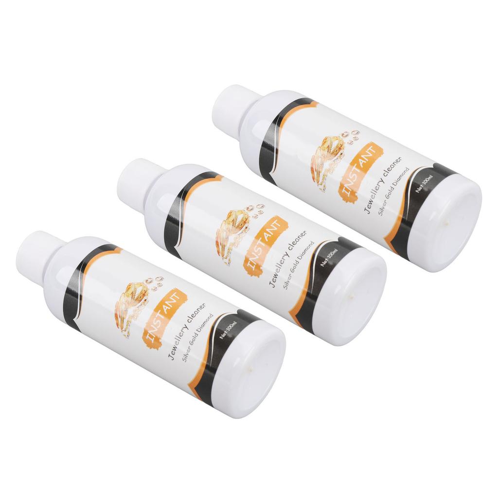 3 Bottles 100ml Jewelry Cleaner Liquid Surface Care Solution Decontamination Cleaning Agent for