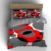 Geometric contrasting circles. Bedding Duvet cover sets Duvet covers Pillowcases gifts (1 * Duvet Cover 2 * Pillowcases, without duvet insert)