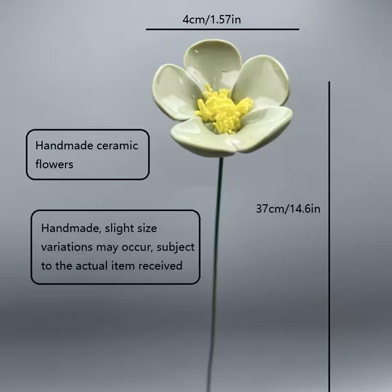 6/8/10 шт. Ручная работа Керамические Не Забывай Не Блекнут Вечные Керамические Цветы Домашнее Украшение Для Помещения И Улицы Домашний Декор Без Горшков