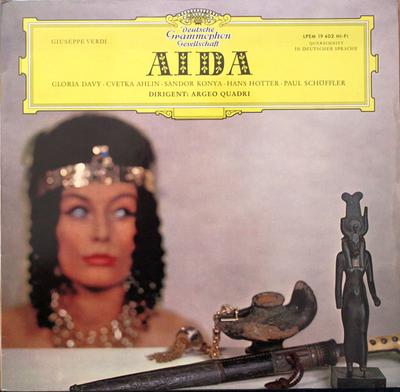 LP Пластинка ДЖУЗЕППЕ ВЕРДИ - ГЛОРИЯ ДЭВИ, ЦВЕТК - Аида LPEM19402 Deutsche Grammo 1961 Германия Классика Б/У