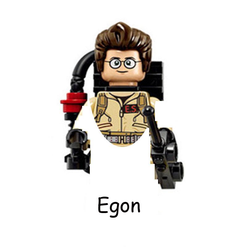 4Pcs/Set Classical Movie Stay Puft Raymond Stantz Peter Venkman Model Building Blocks Enlighten Toys For Children Christmas Gift