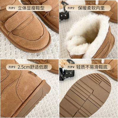 Августин Зимние женские ботинки 2025 Новые Зимние Утепленные Флисом Повседневные Ботинки на Платформе Хлопковые Короткие Ботинки для Улицы