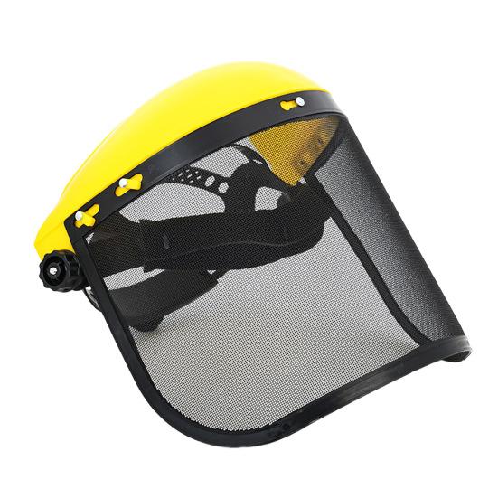 Safety Face Shield with Mesh Visor Ventilated Protective Helmet Chainsaw Safety Shield for Forestry Work Yard Work Weeding