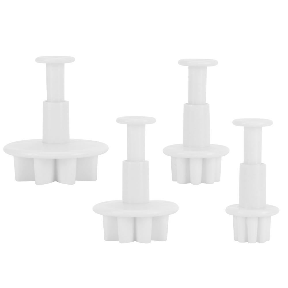 8pcs PP Cookie Cutter 8 Petals Shape Flower Plunger Cutter Cake Decorating Mold Summer Baking