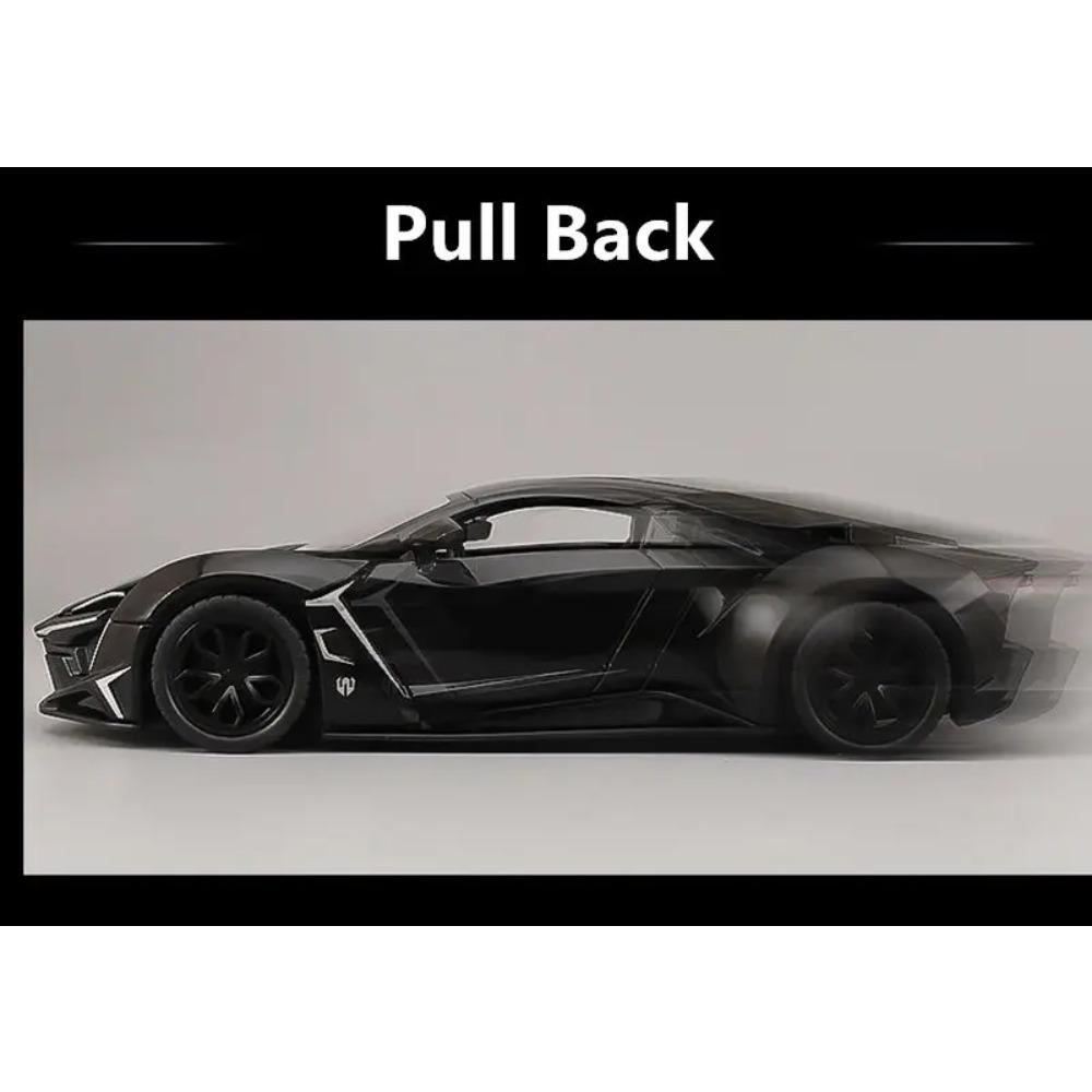 1/24 Lykan Hypersport Сплав Спортивный Автомобиль Модель Литой Металл Гоночный Транспортное Средство Модель Автомобиля Симуляция Звука и Света Детская Игрушка Подарок