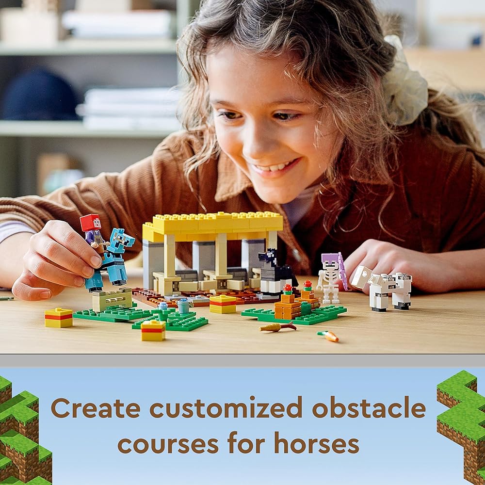 LEGO Minecraft Horse Stable 21171 Building Blocks Toy for Kids Ages 8 and Up