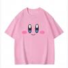 2026 Kirby Children T Shirt Short Sleeves Summer Sweat Absorption Pink Clothes Cartoon Anime Fashion Kids Birthday Cute Gifts