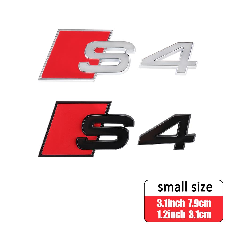 For Audi RS3 3D ABS S3 S4 S5 S6 S7 S8 Letter Emblem Car Body Rear Trunk Badge Decoration Sticker For Audi A1 A2 A3 A4 A5 A6 Q3 Q5 Accessories