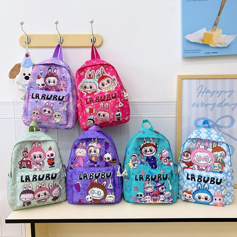 Cartoon Anime Boys And Girls Backpack Foreign Style Printing Cute Student Schoolbag Children'S Backpack