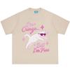 Im Cringe But Im Free Funny Cat Meme Print TShirt Unisex Unisex Aesthetic Trend Tshirt Summer Loose Casual Cotton Tshirts Tops