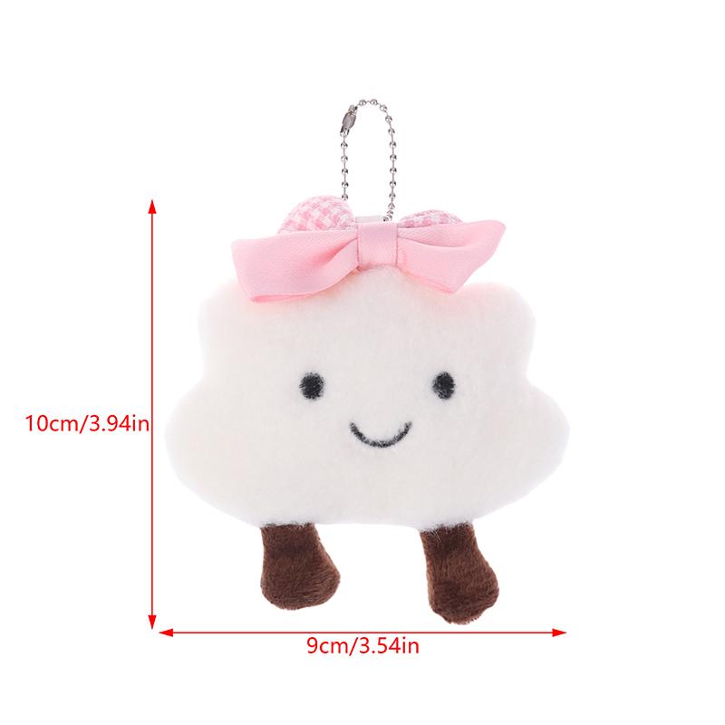 Kawaii Bow Clouds плюшевый брелок милый сладкий облако мягкая кукла брелок сумка кулон рюкзак подвесное украшение ключ аксессуары