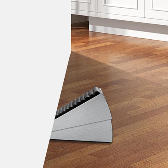 Металлический пружинный дверной упор, клиновой настенный протектор, прочный цинковый сплав, регулируемая высота, противоскользящий, ветрозащитный, без сверления, противоударный напольный дверной упор