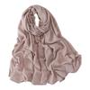 Women Headscarf Solid Color Soft Breathable Wide Head Wrap Versatile