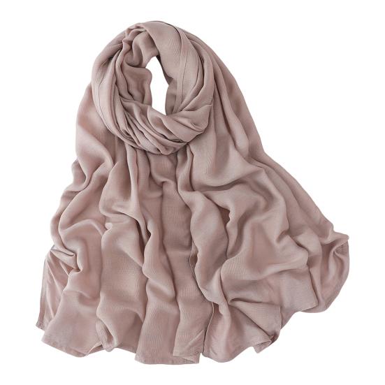 Women Headscarf Solid Color Soft Breathable Wide Head Wrap Versatile