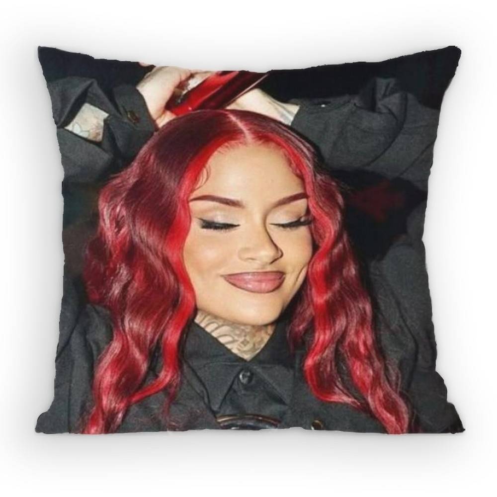 Kkehlani Singer Pillow Case Antidustmite Pillowcase Invisible zipper silky short plush Sofa cushion cover