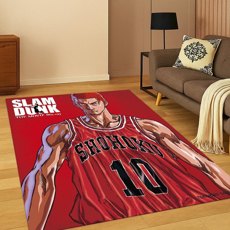Мультяшный ковер-коврик Slam Dunk Basketball Anime для спальни, гостиной, дивана, игровой комнаты, прихожей, декор для дома, детский коврик, нескользящий
