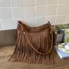 Трендовая замшевая сумка с бахромой в стиле ретро Maelard 2025: Универсальная сумка кроссбоди и подмышечная сумка большой вместимости для женщин