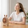 Rechargeable Desktop Fan with Cute Rabbit Shape Small Portable USB Powered Personal Cooling Fan for Office Home Travel Use
