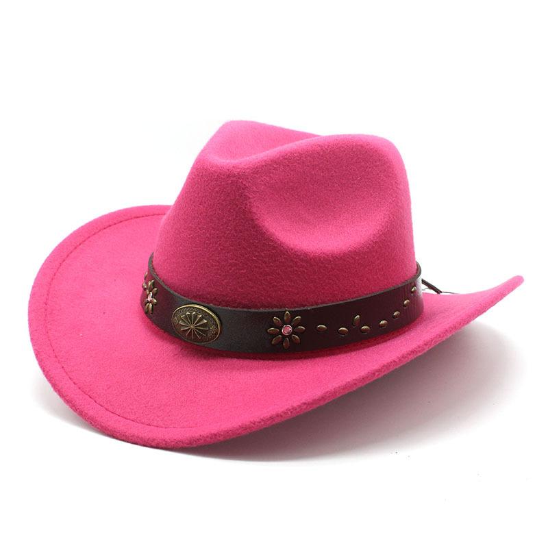 Ковбойская шляпа в стиле вестерн, мужская тибетская шляпа-цилиндр, фетровая шляпа, этническая женская шляпа