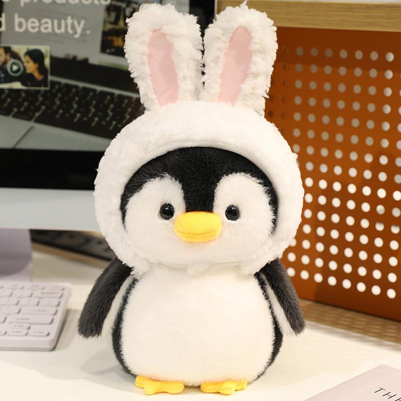 Cartoon Cute Penguin Turned Cat Shark Doll Plush Toy Kitten Doll Children Soothing Doll