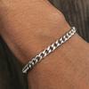 Golden/Silver Plated Cuban Link Chain Bracelet Classic Men's Bangle Hip Hop Jewelry Gift for Men Boyfriend Birthday Gift