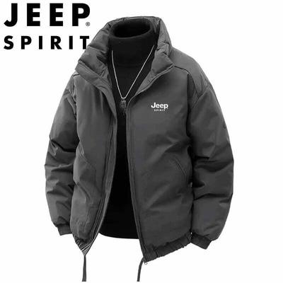 JEEP SPIRIT Мужская демисезонная повседневная куртка с воротником-стойкой и утеплителем