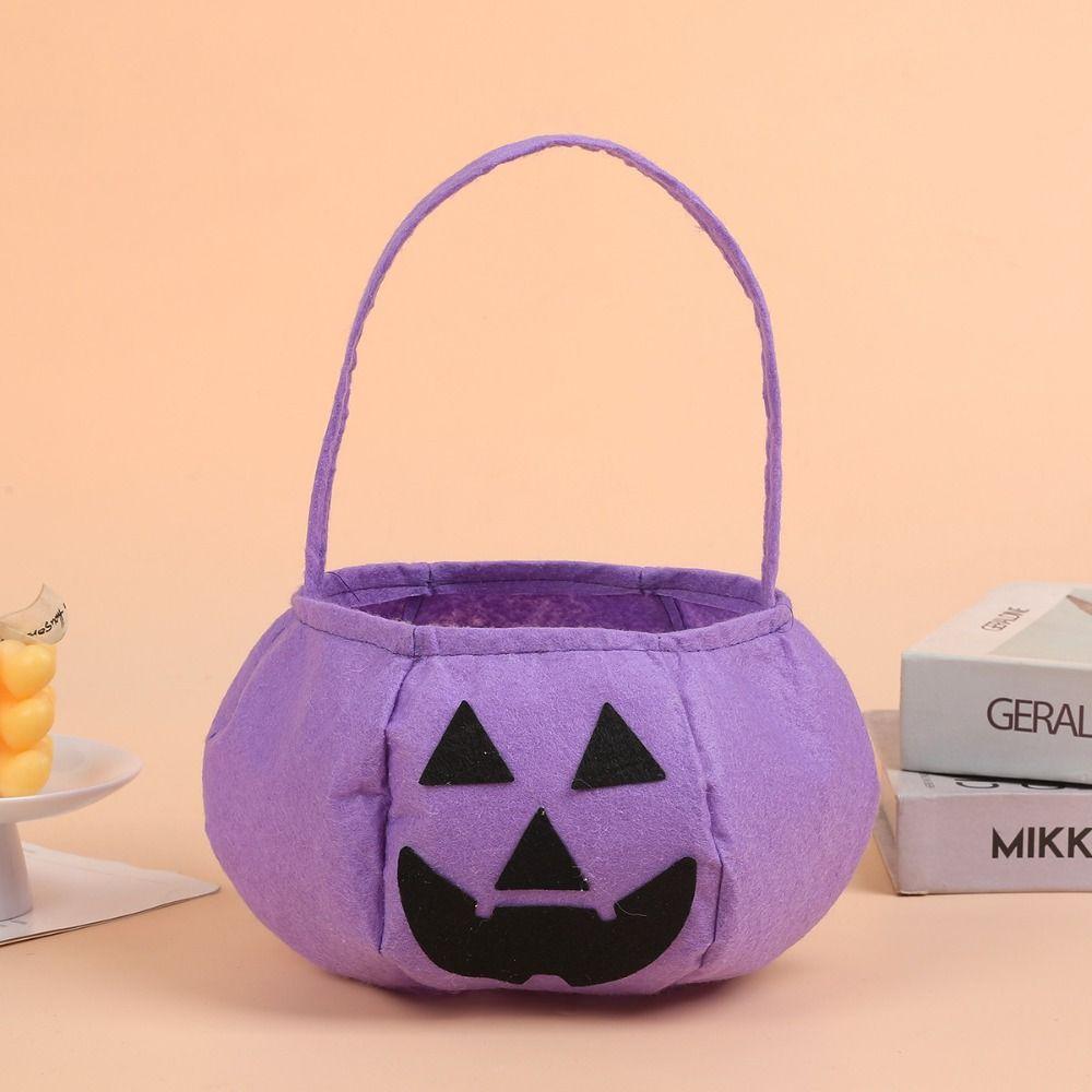 Trick or Treat Halloween Candy Bag Ghost Trick-Or-Treat Candy Basket Pumpkin Candy Bucket Gift
