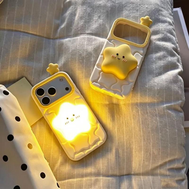Soft Silicone Glow Star Light Phone Case IPhone 17 Pro Max 16 15 14 13 Series Shockproof Protective Cover