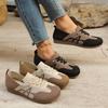 Женские осенние новинки, ретро дышащие слипоны, повседневные туфли, универсальные кроссовки с цветными блоками