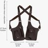 Luxury Underarm Strap Wallet Pocket Vintage Shoulder Harness Bag Double Shoulder Pouch  Pack