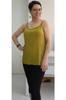 Women's Style Big Size T-Shirt Olive Green (Oil Green) Combed Cotton Viscose T-Shirt With Rope Strap