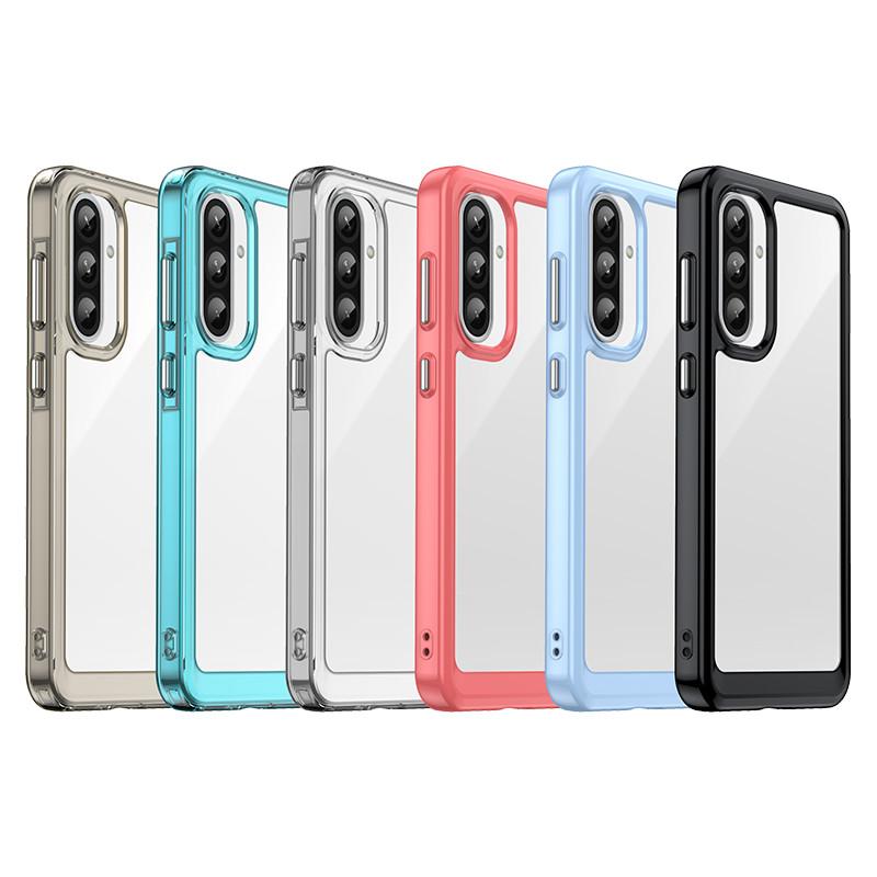 For Samsung Galaxy A56 5G Case For Samsung A06 A16 A36 A56 Cover Colorful Soft Edge Silicone Transparent Bumper For Galaxy A56