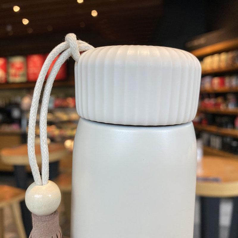 Японская термос, женская милая простая детская термос с кисточкой, портативная чашка для воды, 400 мл, термос