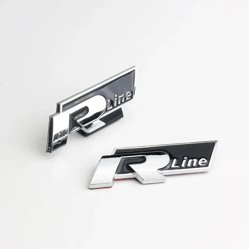 Car Front Grille Emblem for Rline Polo Passat B5 B7 Golf 3 4 5 Jetta Touareg Beetle Tail Trunk Fender Badge Sticker