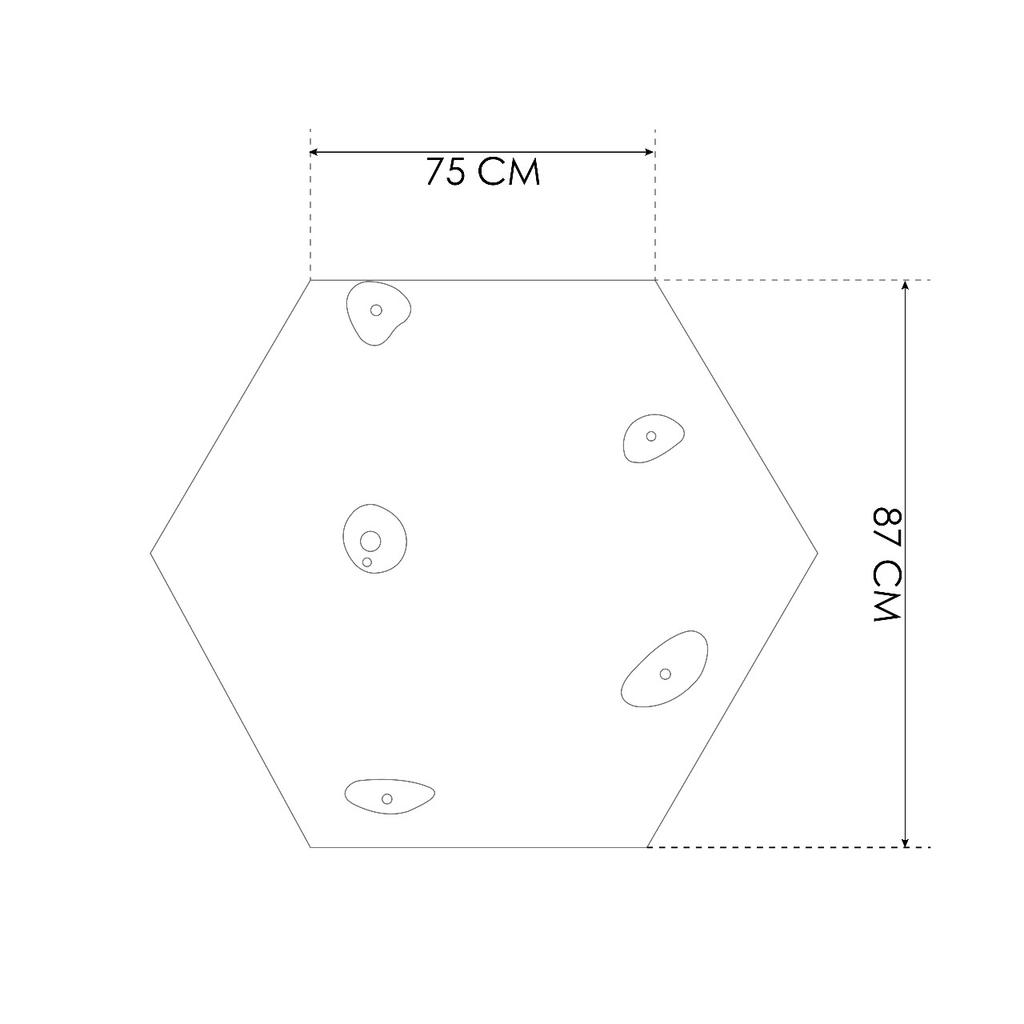 Скалолазный куб 1 Белый - Серые зацепы