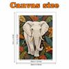 Pearl Art Painting Home Wall Decor Elephant Tropical Flower Gemstone Painting Picture Crafts Adult/Beginner Gift Creative Home Decor Unframed