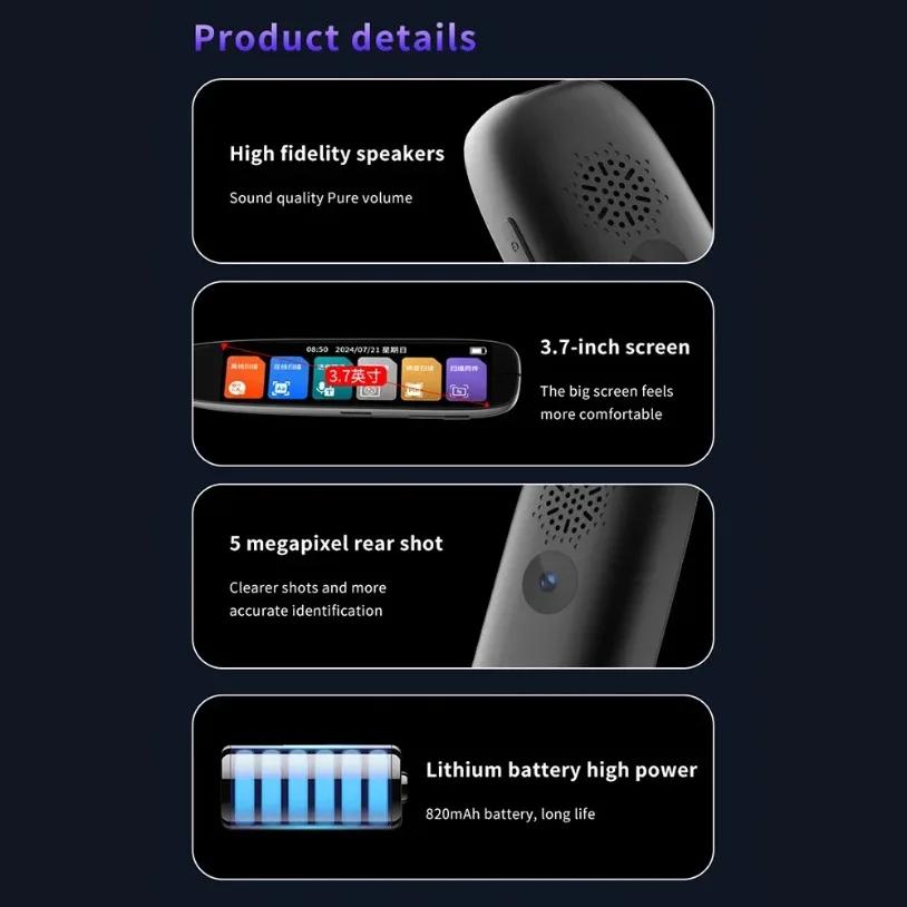 New S65pro Reader Device Dictionary Translation Pen Scan Text Scanning Reading Translator WiFi/BT Connection Online Photo Translate Globally Universal